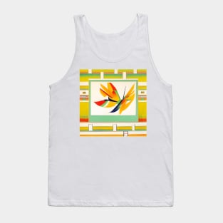 Stylized Butterfly Collage Tank Top